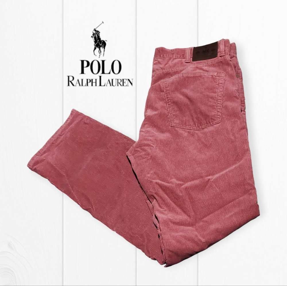 Polo Ralph Lauren Men's Classic-Fit Stretch Corduroy Pants‎ Salmon 36x35